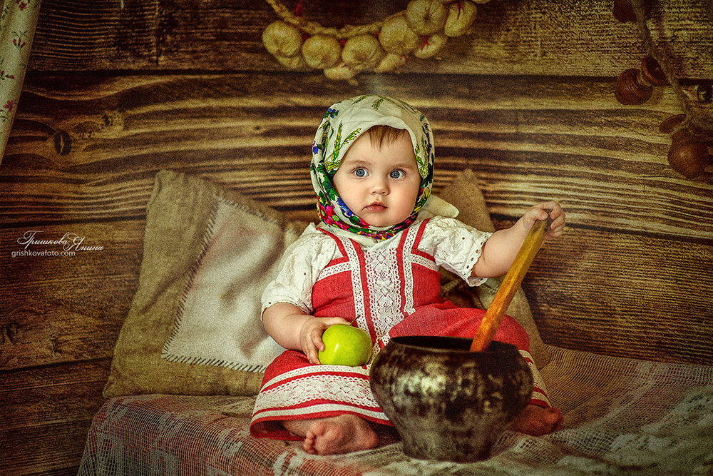 Детская фотосессия - Деревенское утро