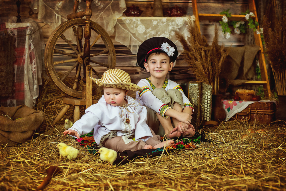 Детская фотосессия - Деревенское утро