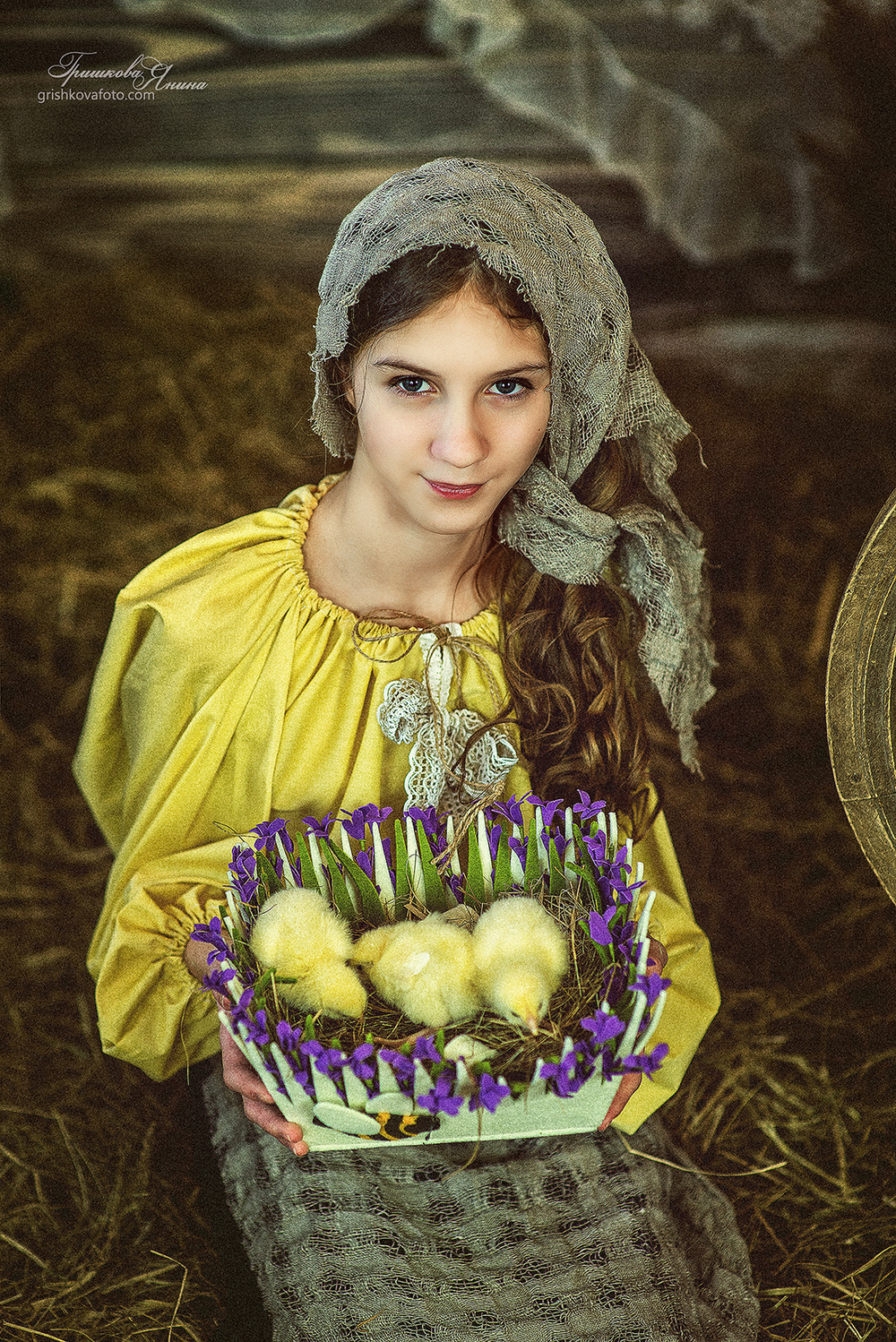Детская фотосессия - Деревенское утро