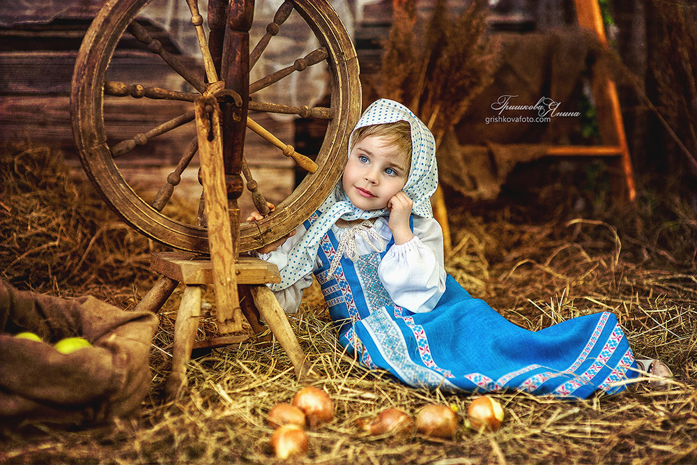 Детская фотосессия - Деревенское утро