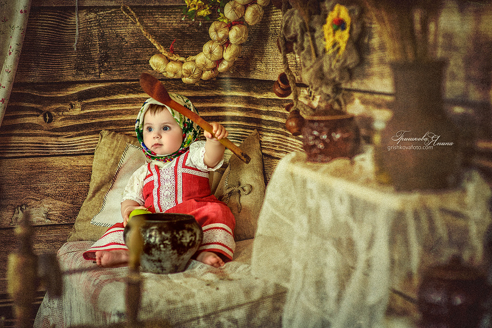 Детская фотосессия - Деревенское утро