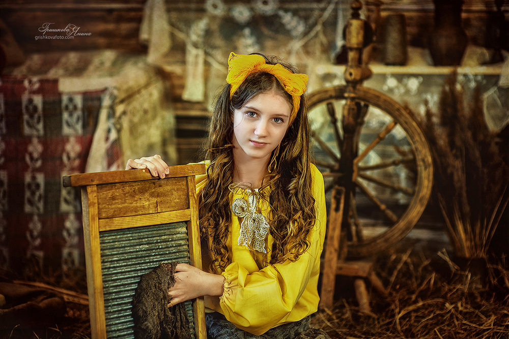 Детская фотосессия - Деревенское утро