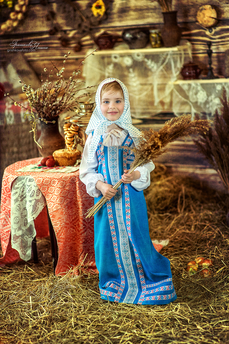 Детская фотосессия - Деревенское утро