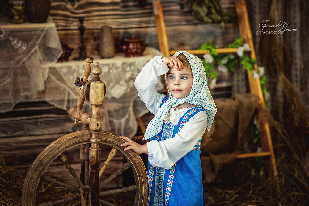Детская фотосессия - Деревенское утро