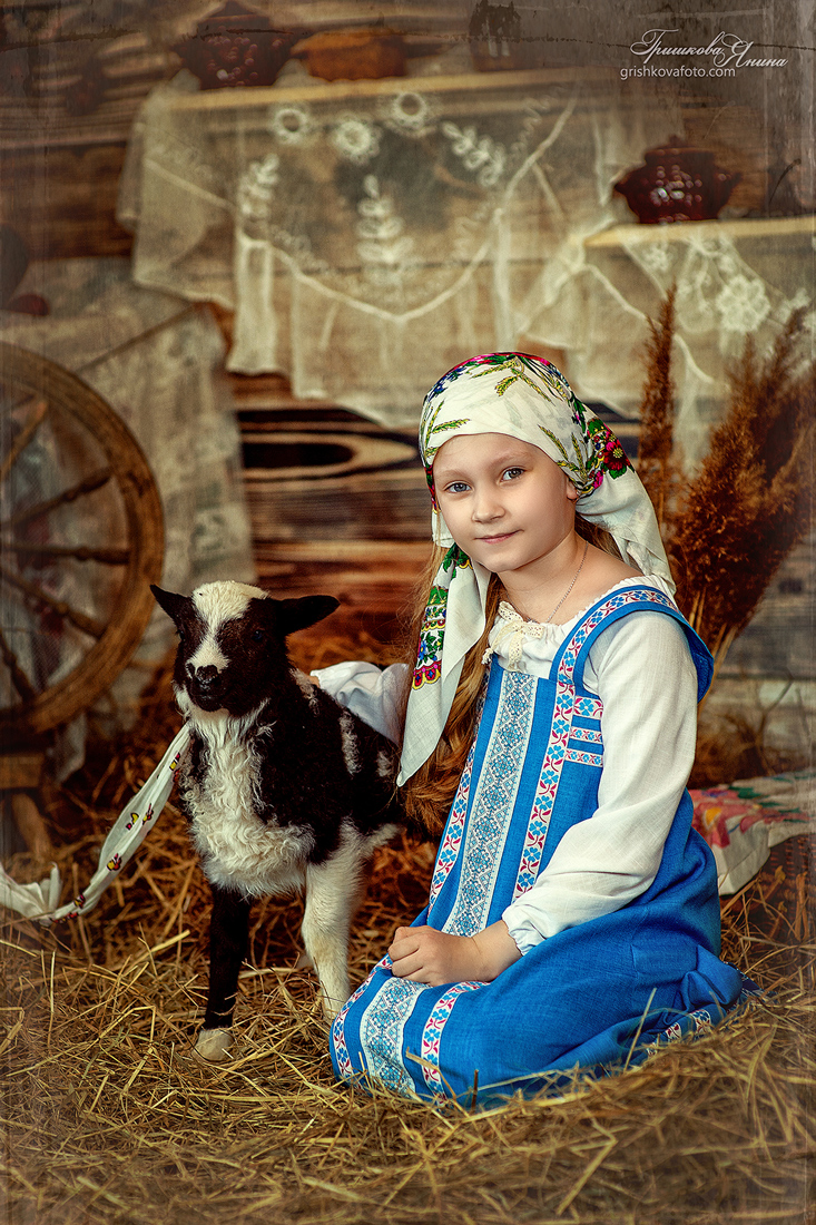 Детская фотосессия - Деревенское утро