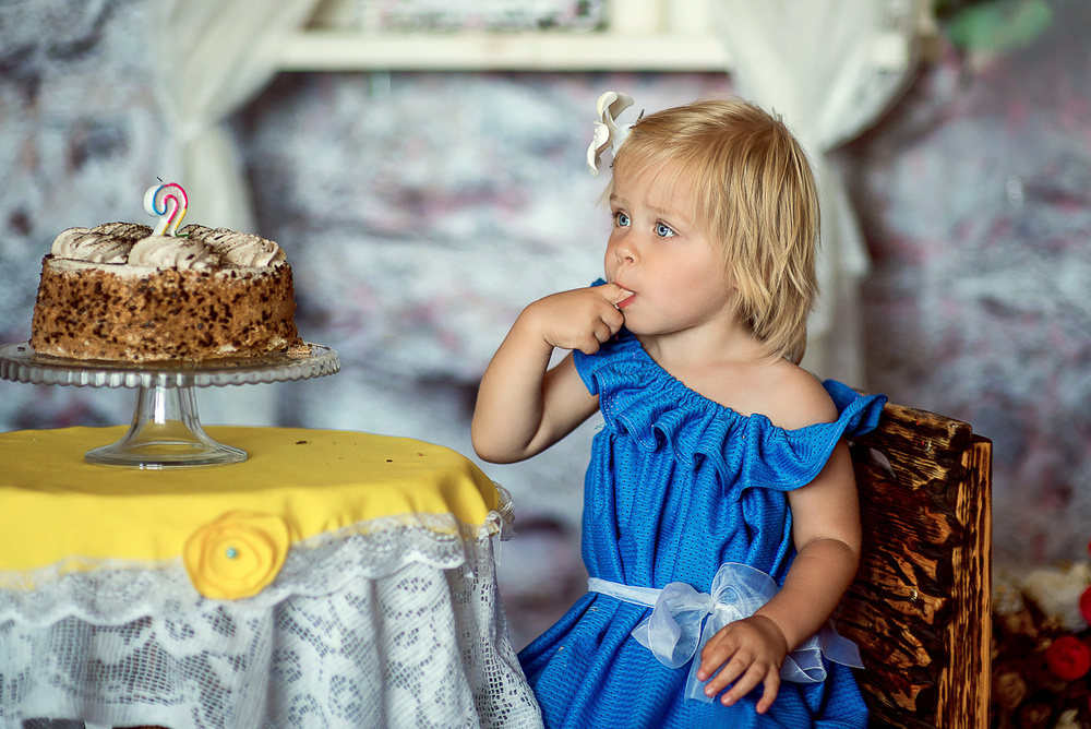 Детская фотосессия - Аня, 2 годика