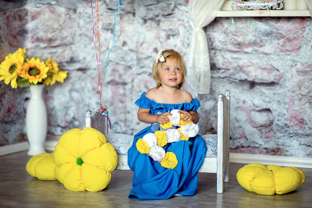 Детская фотосессия - Аня, 2 годика