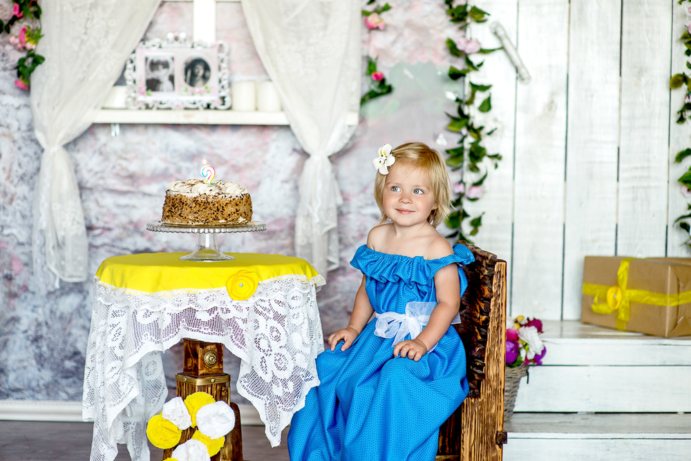 Детская фотосессия - Аня, 2 годика