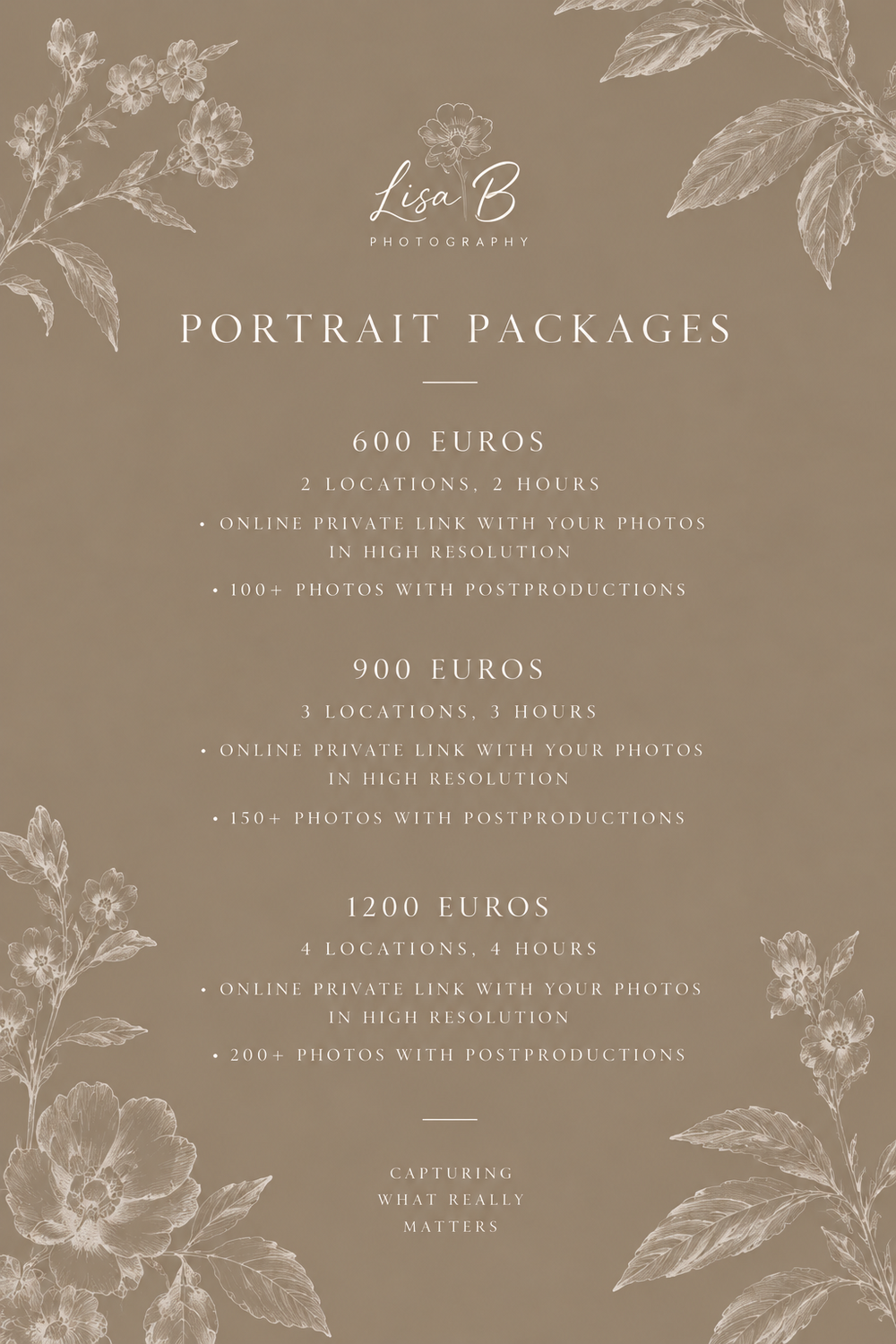 TARIFS MARIAGE