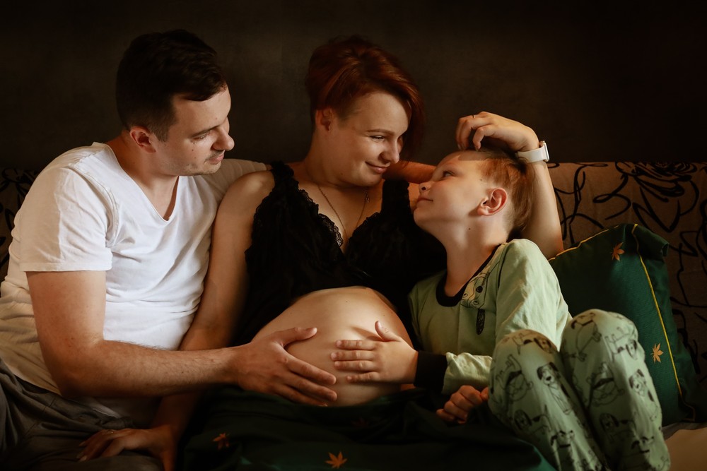 Famiglia. Pregnancy. Домашняя фотосессия. Беременность