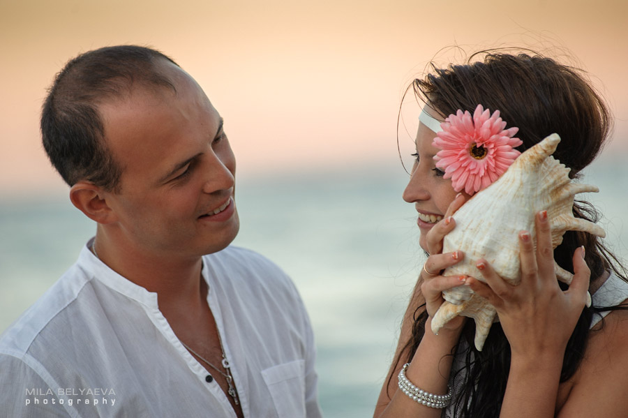 Eugenio y Katia, lovestory en la playa