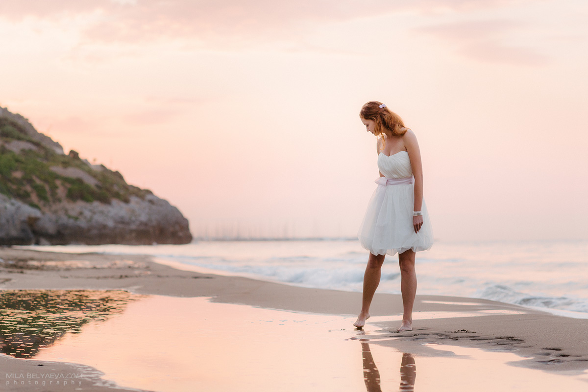 Lovestory en la playa. Amanecer. Den y Natali