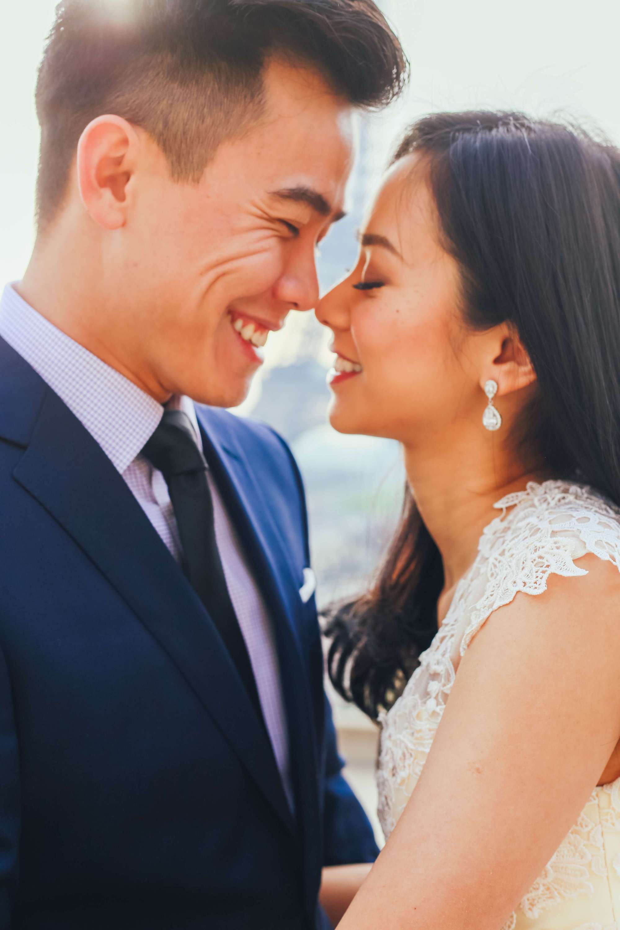 Happy couple in Paris by Photographer in Paris - Daria Lorman Photography