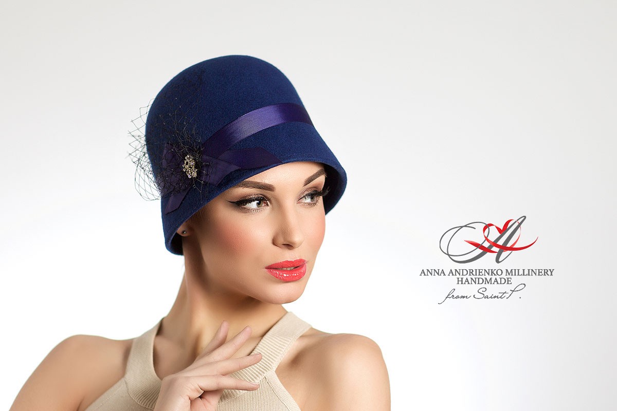 Шляпка-вуалетка бренда Anna Andrienko millinery