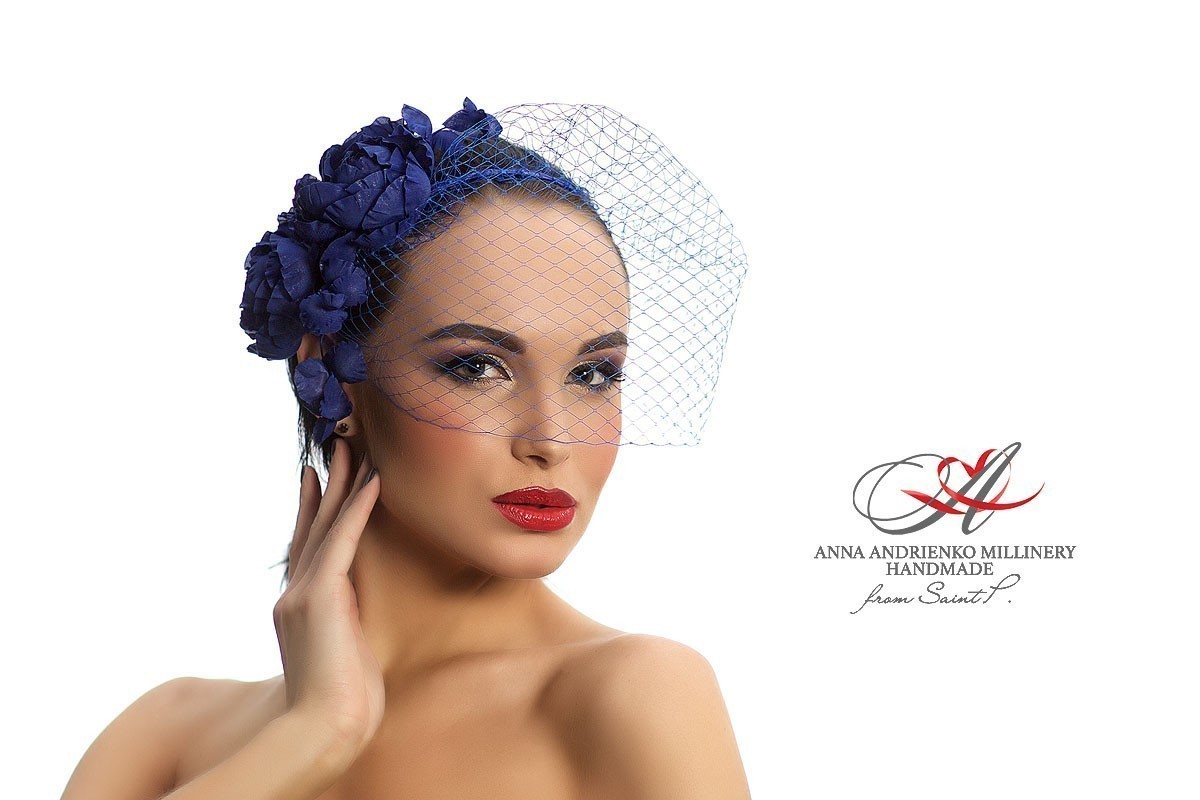 Шляпка-вуалетка бренда Anna Andrienko millinery