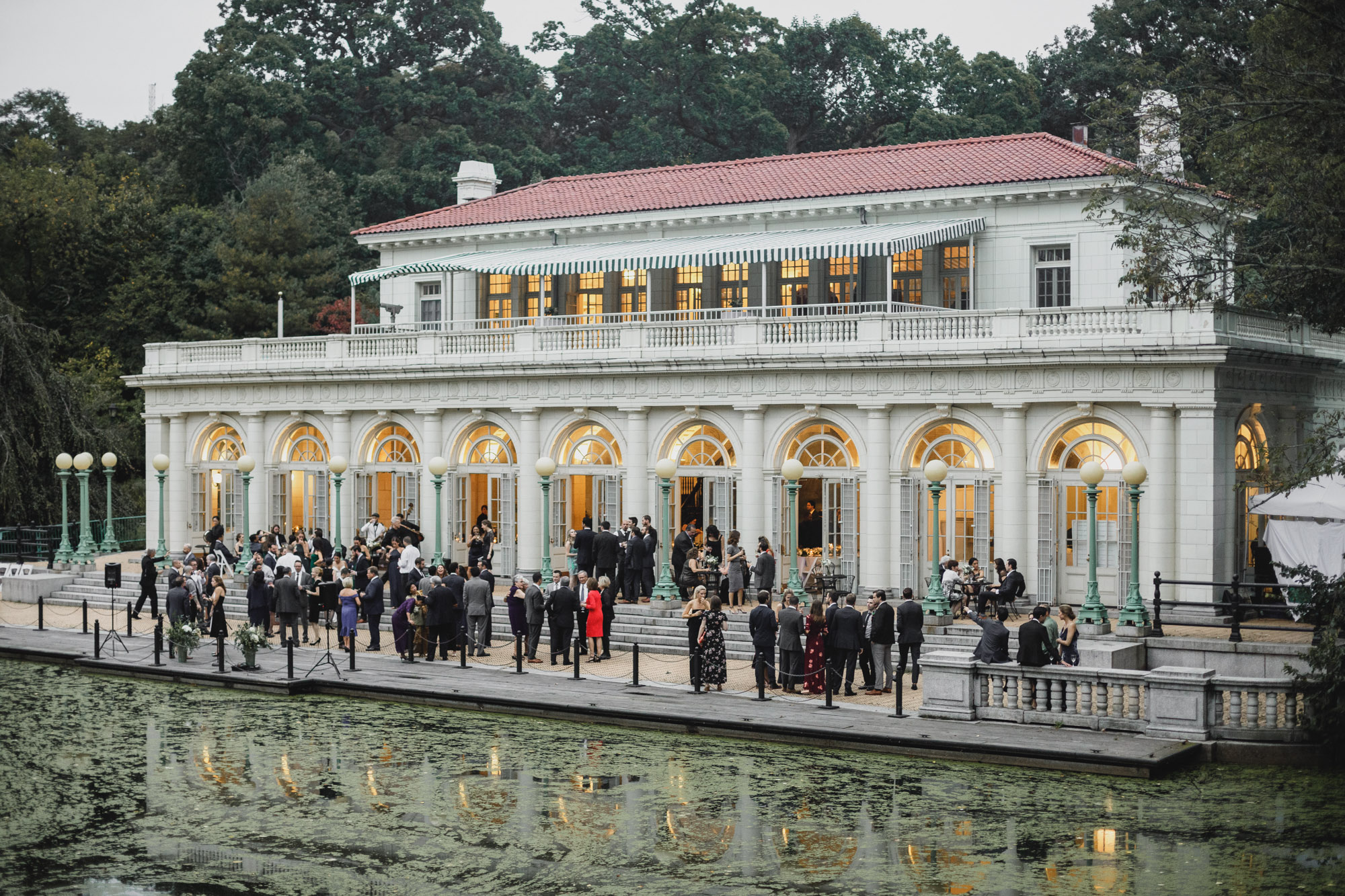 Prospect Park Boathouse view from Lullwater bridge
