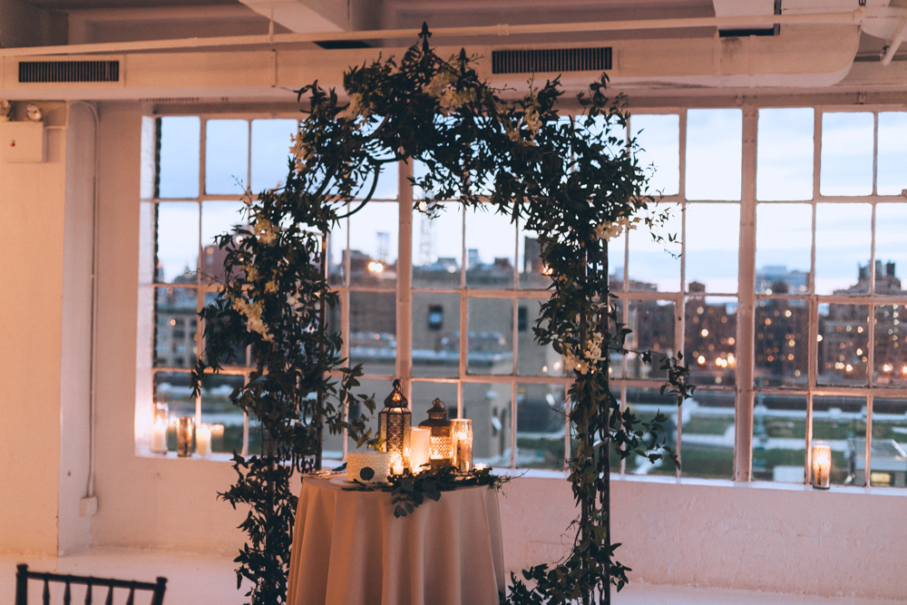 Wedding reception at New York City Rooftop Studio 450 Wedding Venue