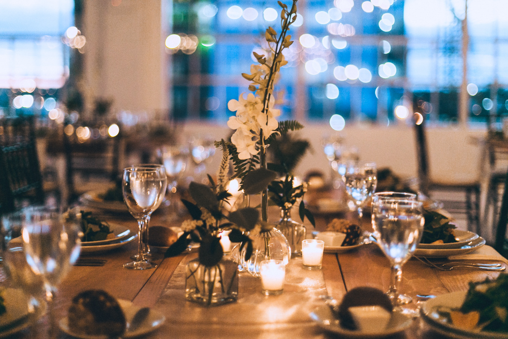 Wedding reception at New York City Rooftop Studio 450 Wedding Venue