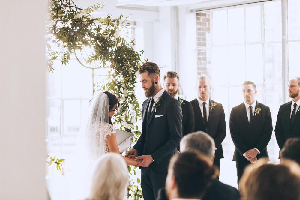 Wedding ceremony at the Studio 450 Manhattan New York City