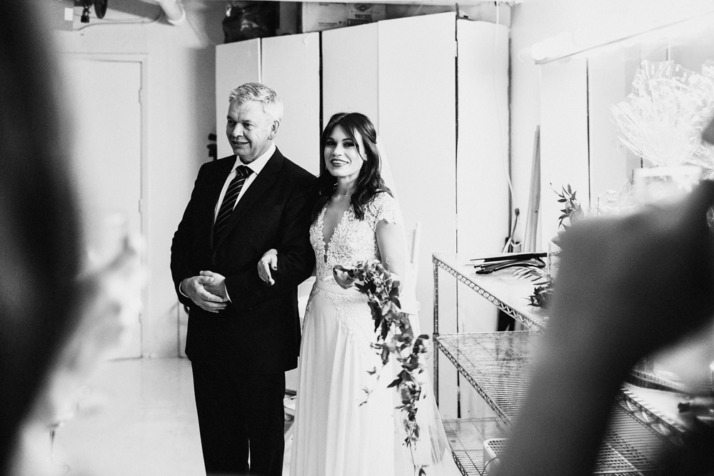 Wedding ceremony at the Studio 450 Manhattan New York City