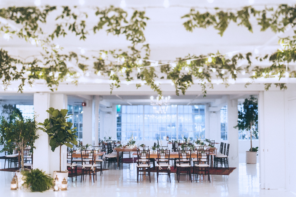 Wedding reception at New York City Rooftop Studio 450 Wedding Venue