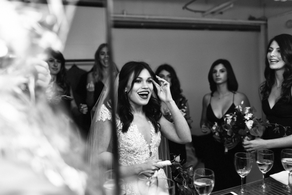 Bride getting ready with her bridesmaids at the Studio 450 Manhattan New York City