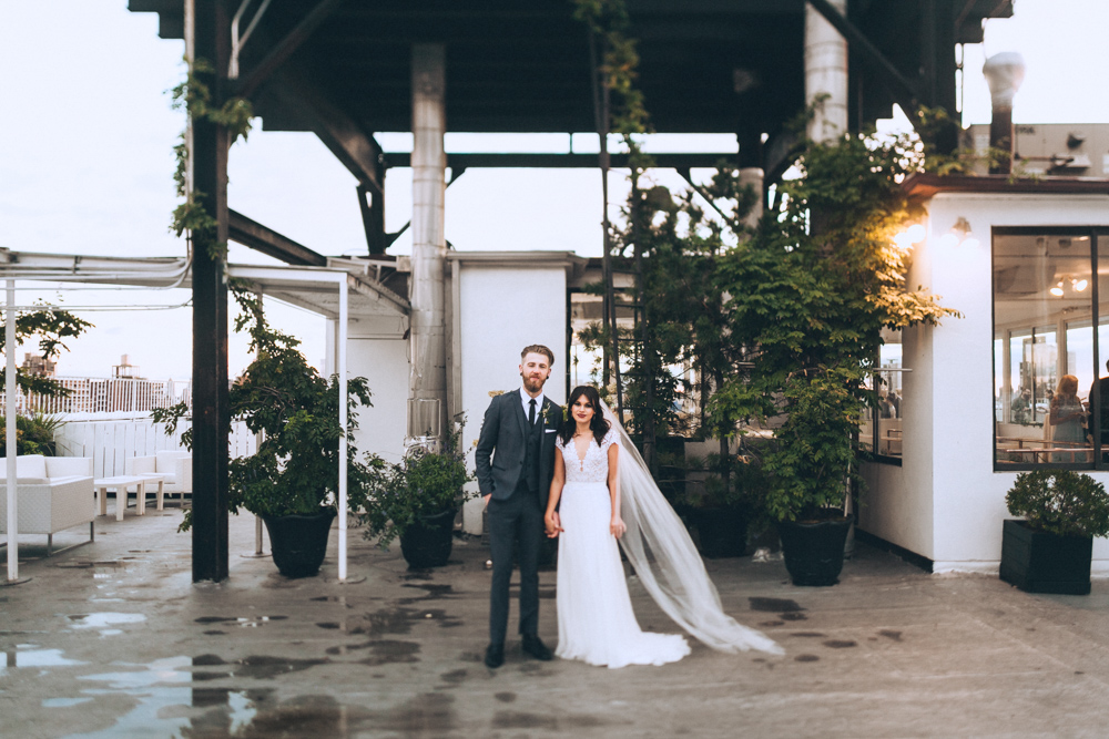 Bride and groom at the Studio 450 Manhattan New York City