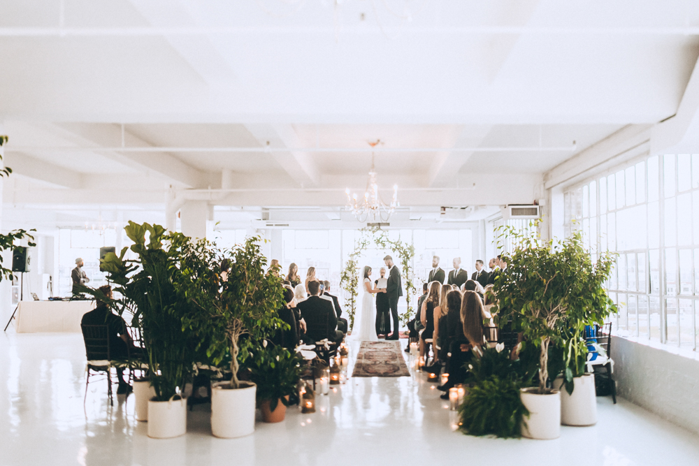 Wedding ceremony at the Studio 450 Manhattan New York City