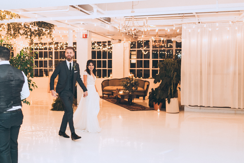 Bride and groom at the Studio 450 Manhattan New York City