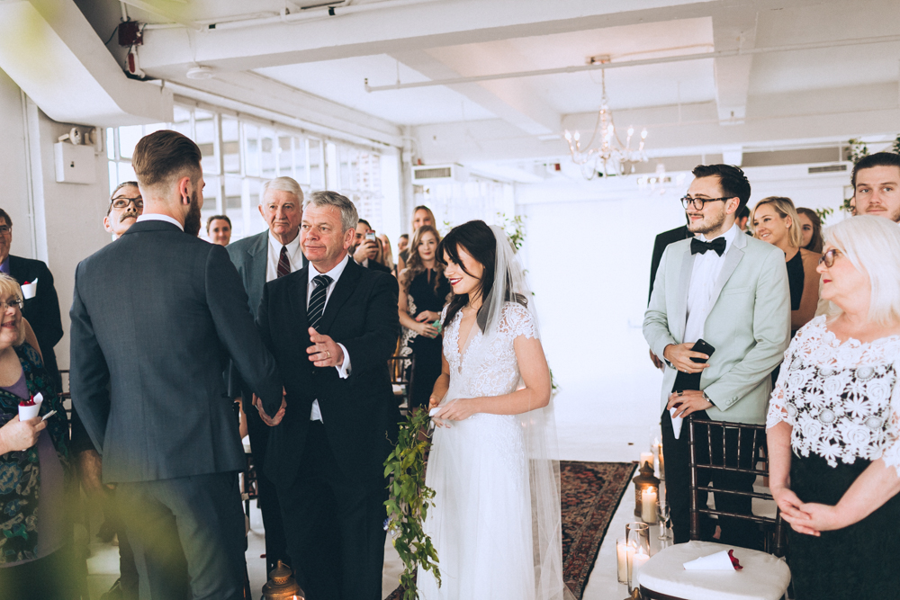 Wedding ceremony at the Studio 450 Manhattan New York City