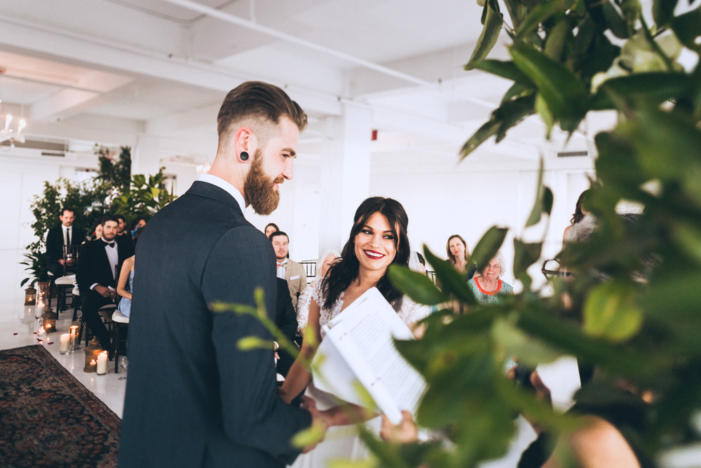 Wedding ceremony at the Studio 450 Manhattan New York City
