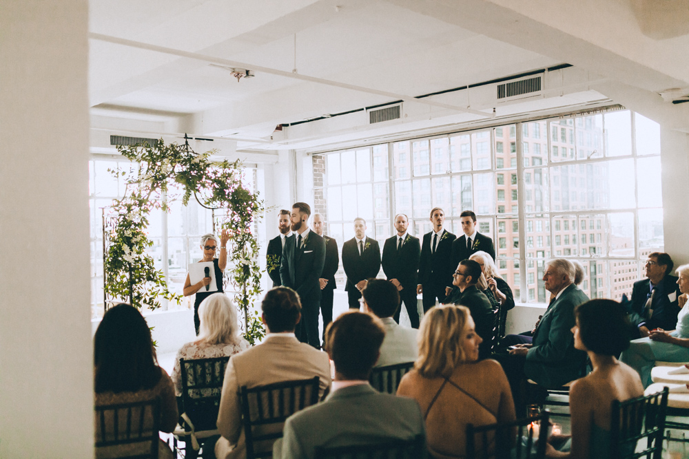 Wedding ceremony at the Studio 450 Manhattan New York City