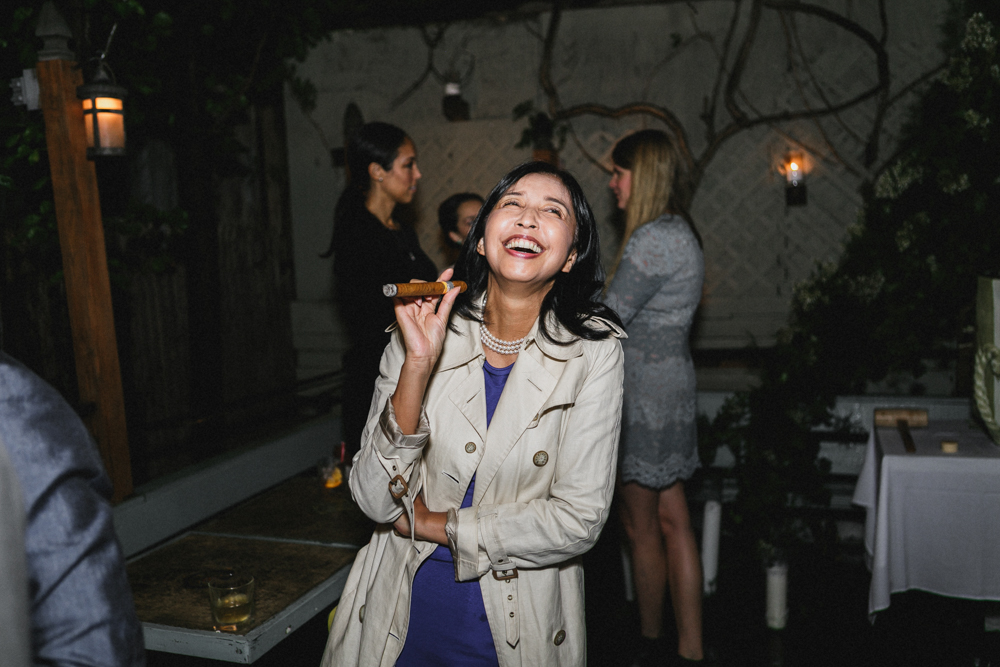 Guests enjoying a wedding reception at Sweetwater restaurant in Brooklyn NY