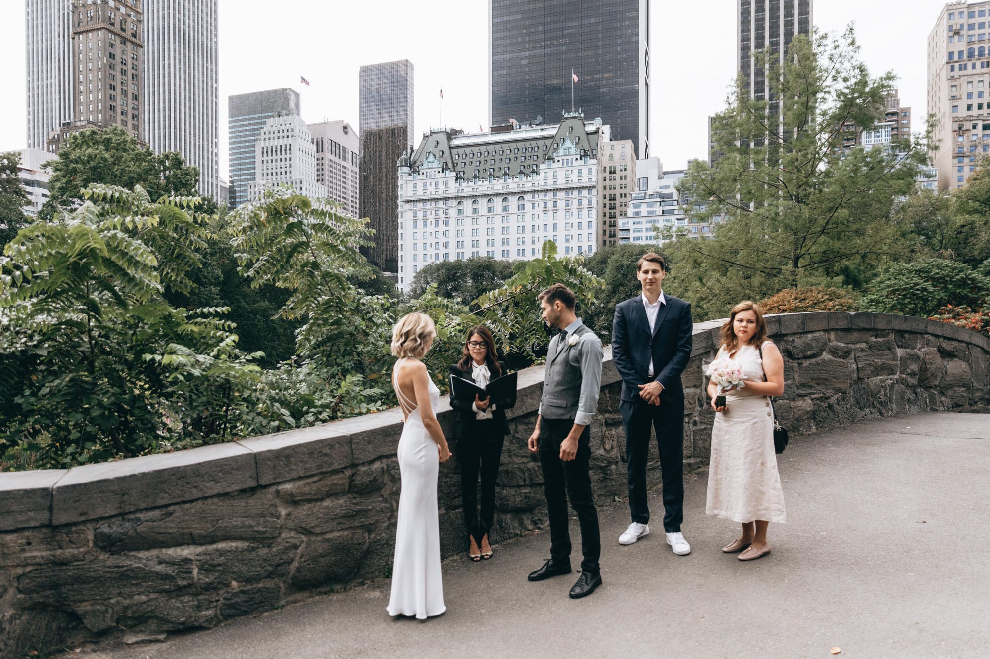 Small elopement ceremony in Central Park, Manhattan NY