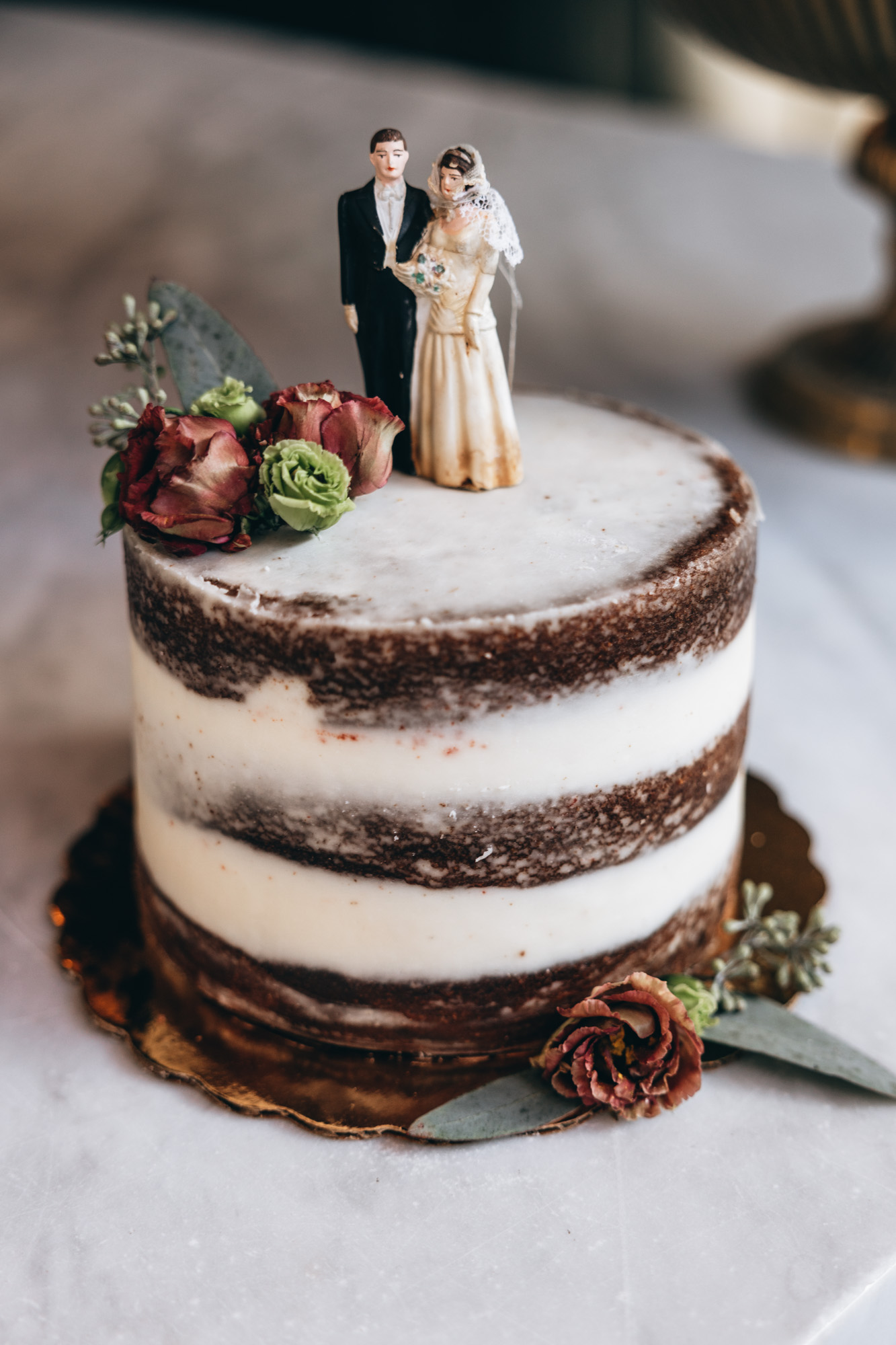 Adorable & unique wedding cake at 501 Union, Brooklyn NY