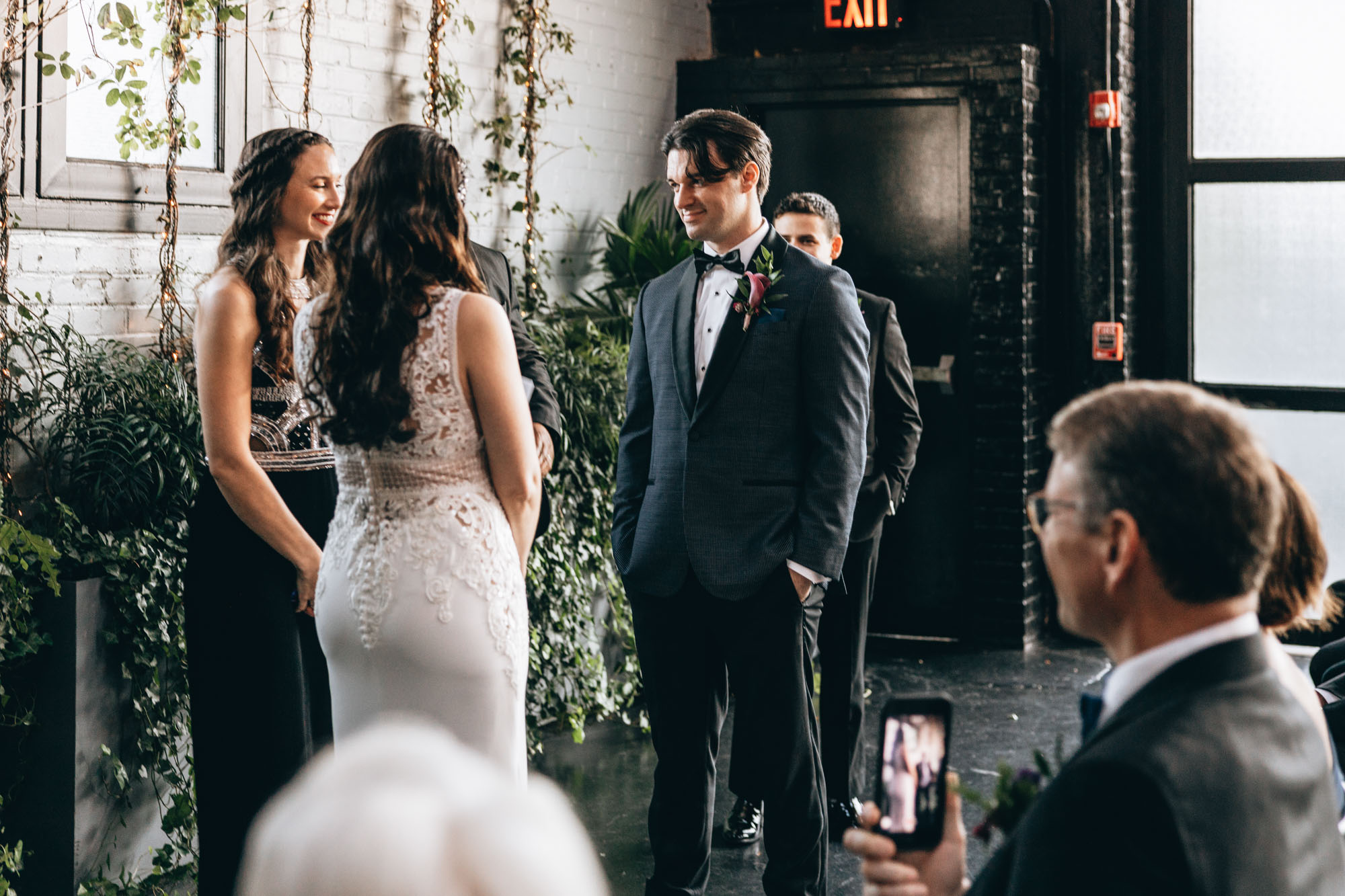 Moments from a sweet ceremony at 501 Union, Brooklyn NY