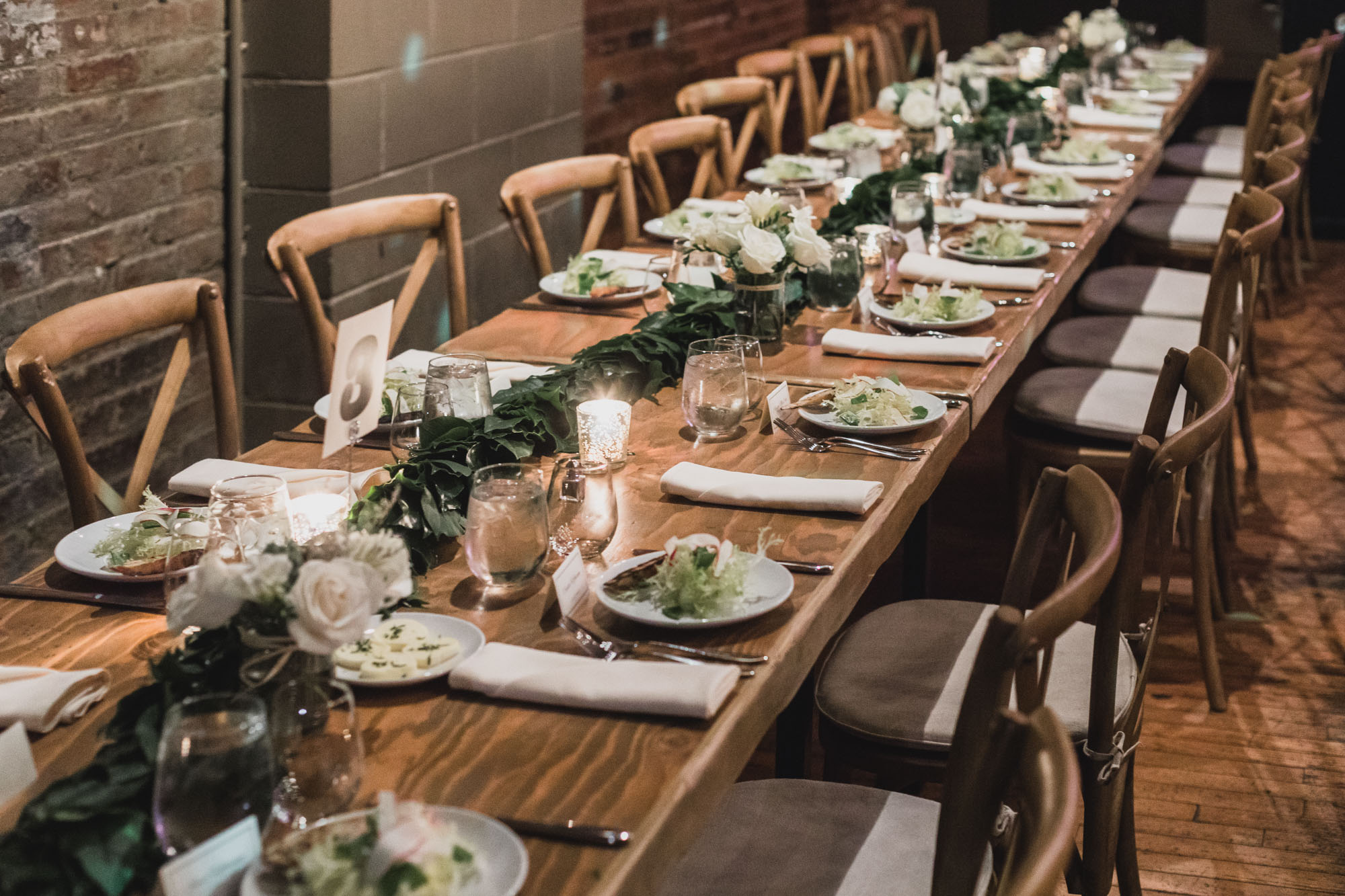 Music Hall of Williamsburg wedding reception table set up. Wedding Williamsburg, brooklyn