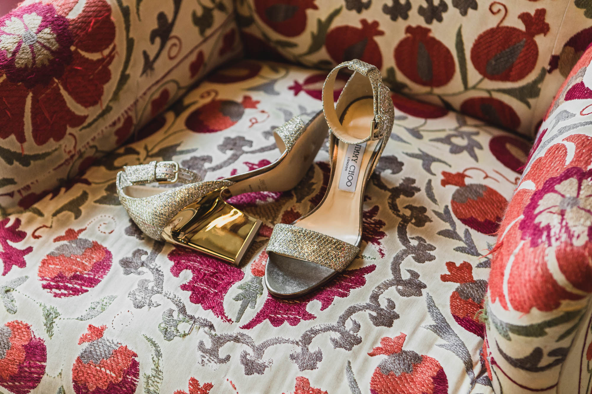 Getting ready, details, bride's shoes. Wedding in Williamsburg, Brooklyn