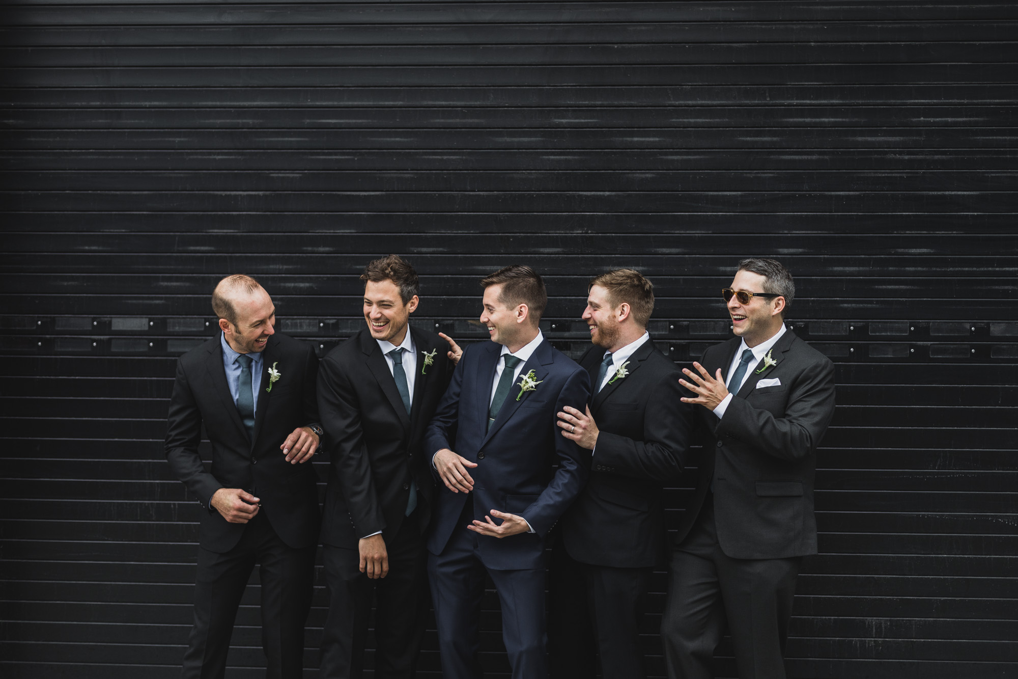 Groom and his best man.  Wedding in Williamsburg, Brooklyn