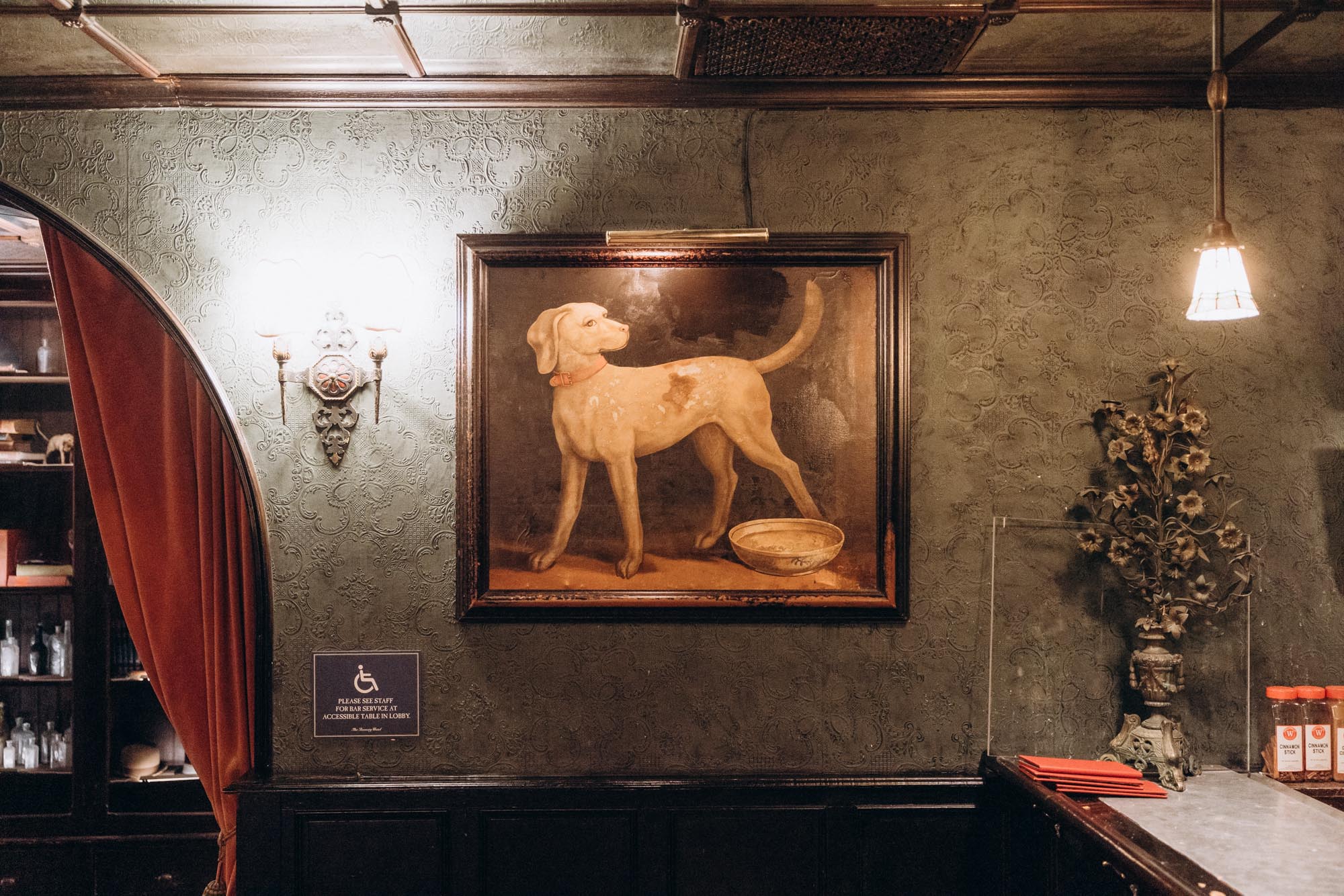 The Bowery Hotel interior. Manhattan, NY