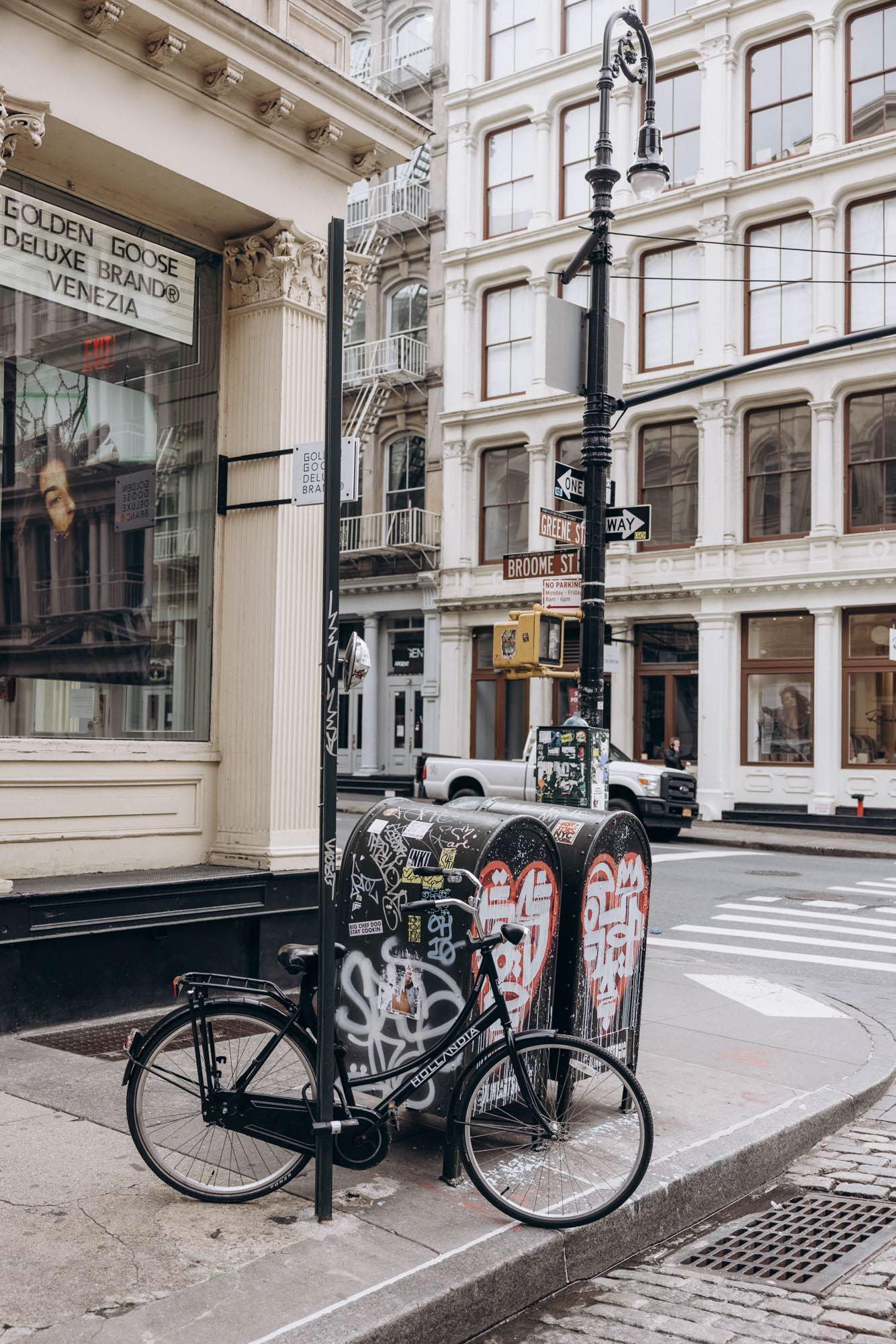 Soho architecture and a bicycle, Manhattan NY