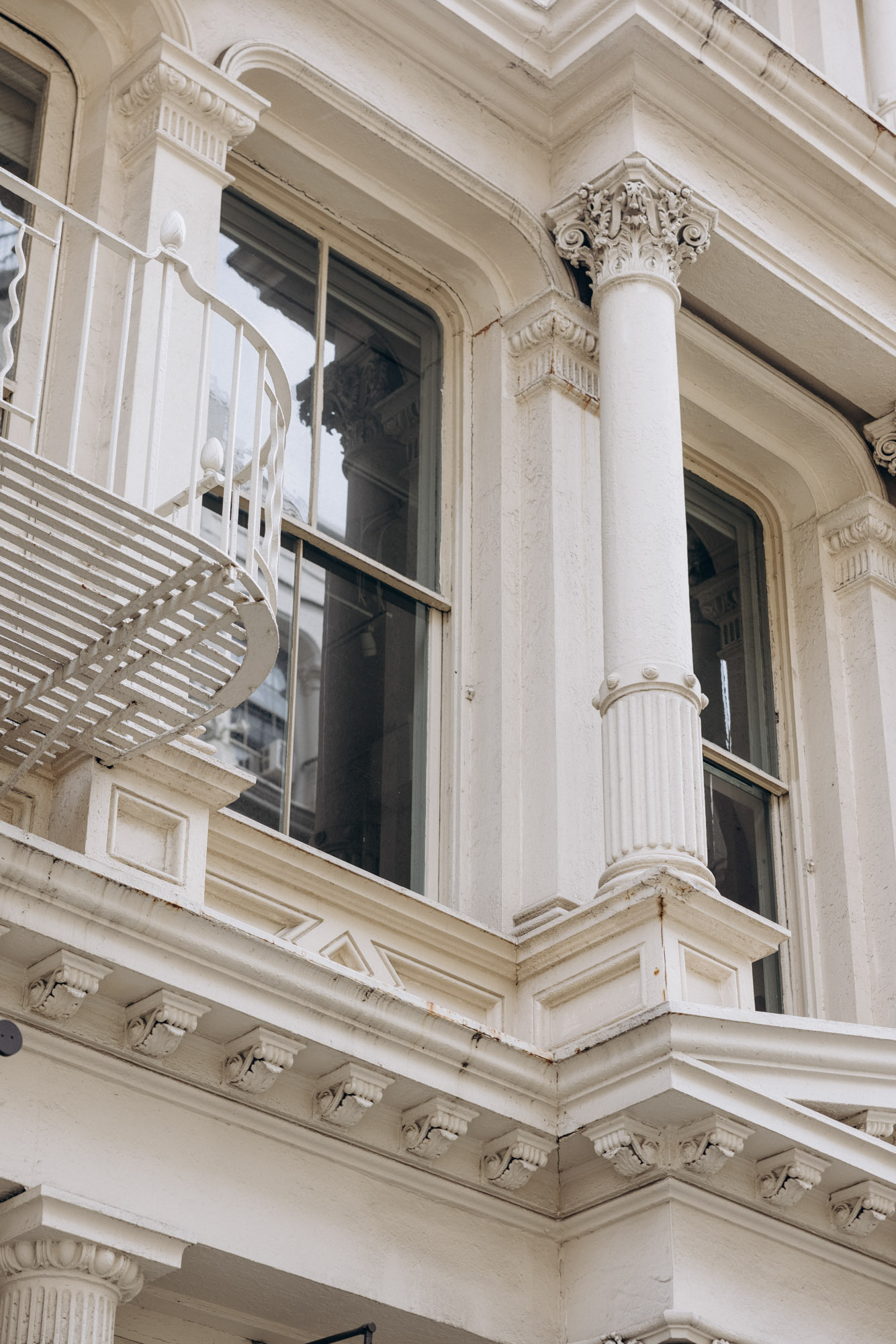 White Soho architecture. Manhattan NY