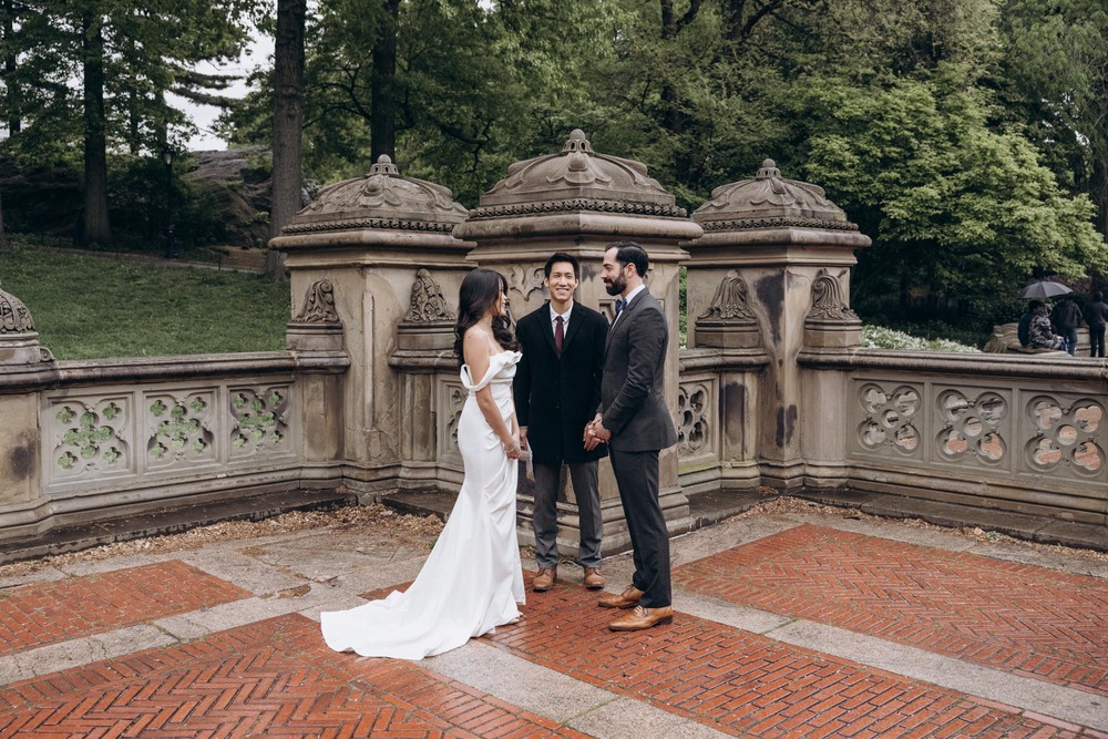 Bethesda Fountain  NY Central Park Wedding Ceremony