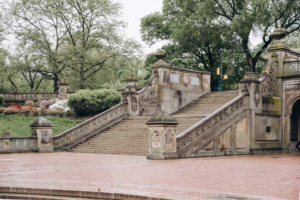 Bethesda Terrace Grand Staircase in Central Park Editorial