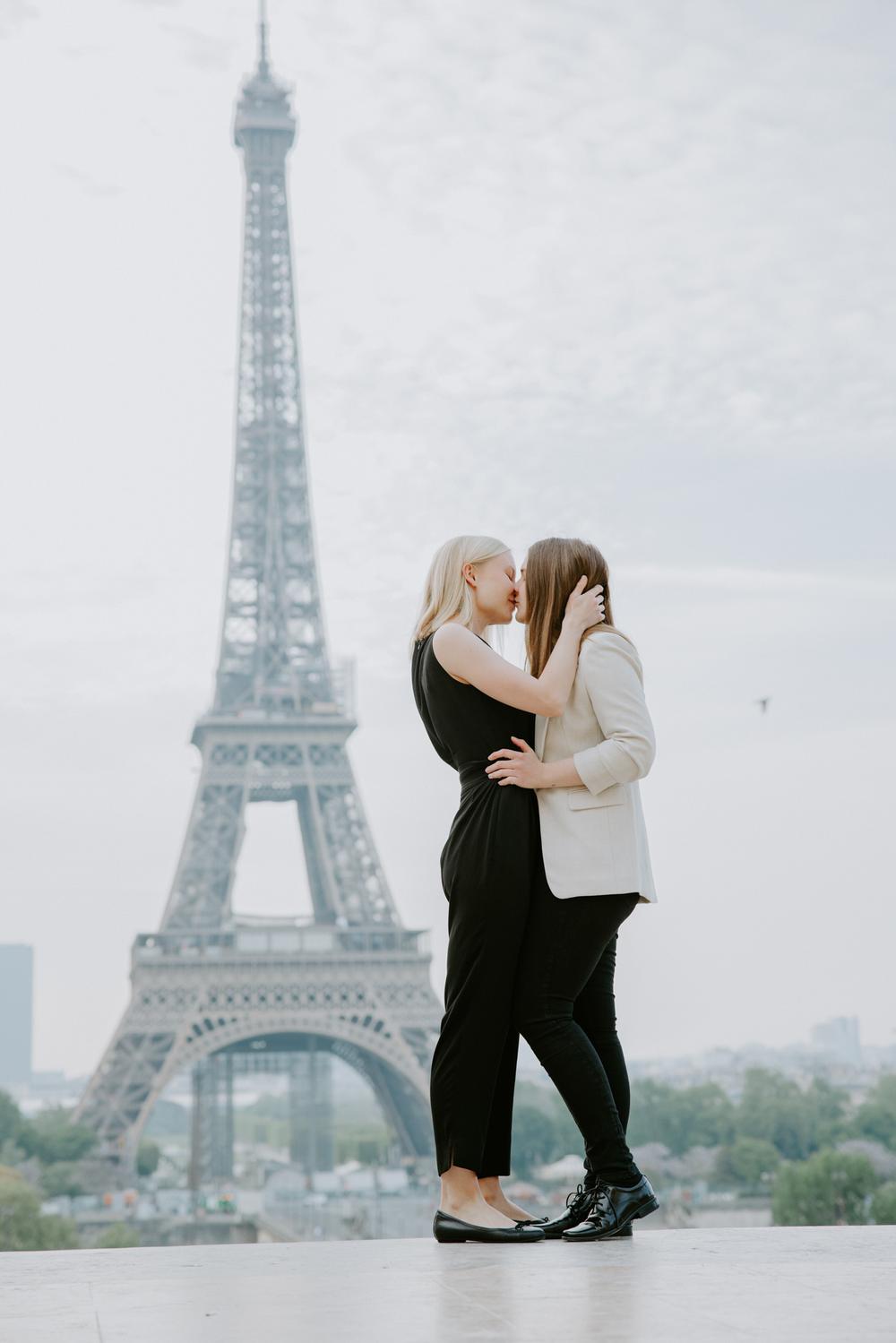 Valentina & Christina surprise proposal in Paris