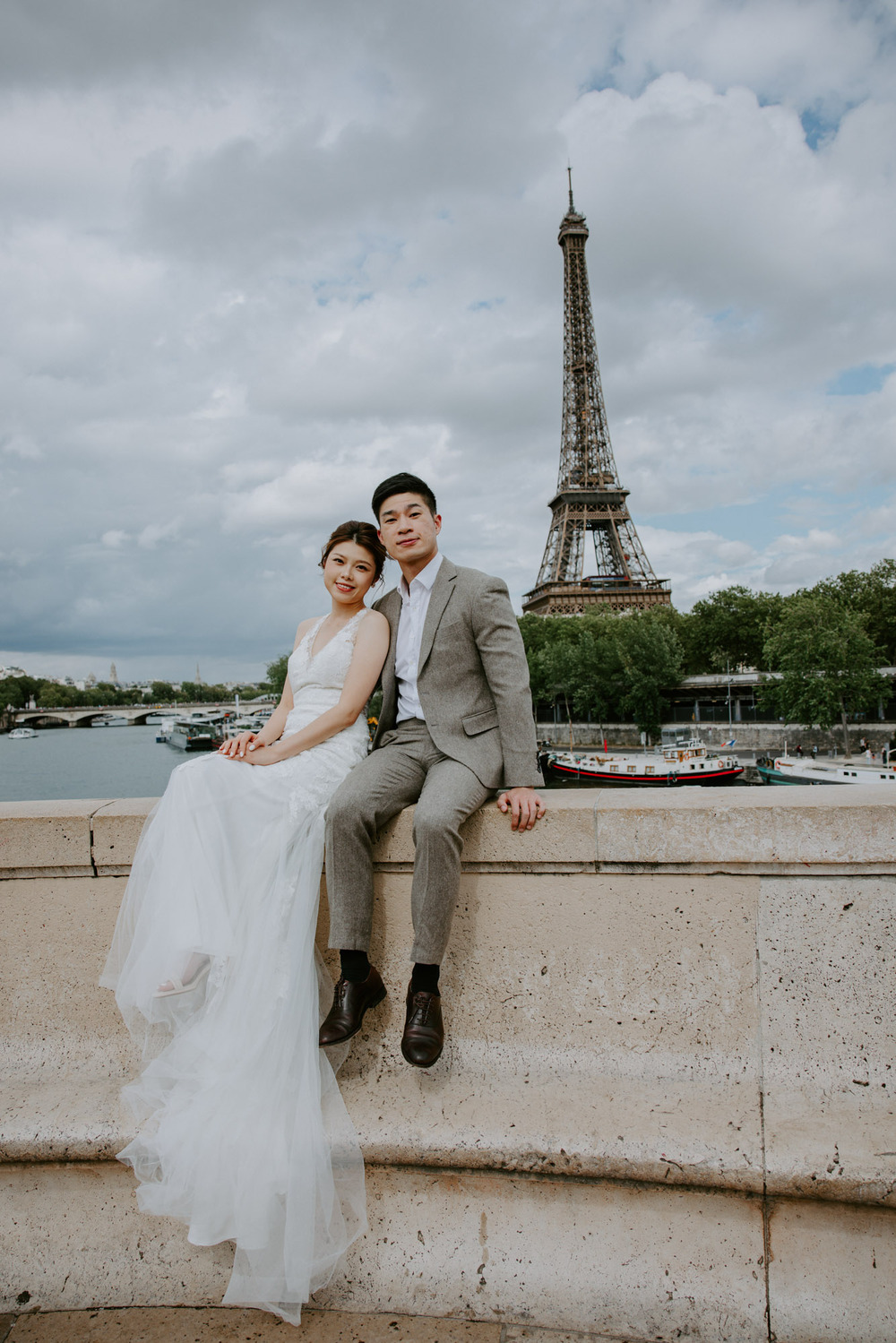 sachin and babi light blue dress Film Engagement Photos taken in Paris
